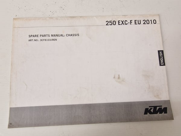 Spare parts manual chassis (KTM EXCF250 2009) 3CF8103J9EN