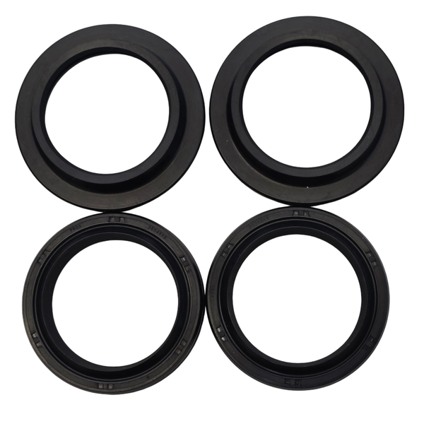 Etuhaarukan p&ouml;ly-/ &ouml;ljytiivistesarja 41mm Kawasaki 56-129 41X53X8/10,5 mm